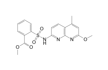 Benzoic acid, 2-[[(7-methoxy-5-methyl-1,8-naphthyridin-2-yl)amino]sulfonyl]-, methyl ester