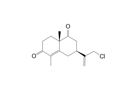 12-Chloroeudesma-4,11(13)-diene-7.alpha.H-3,9-dione