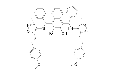 1,4-Bis(((5-((E)-4-methoxystyryl)-3-methylisoxazol-4-yl)amino)(phenyl)methyl)naphthalene-2,3-diol