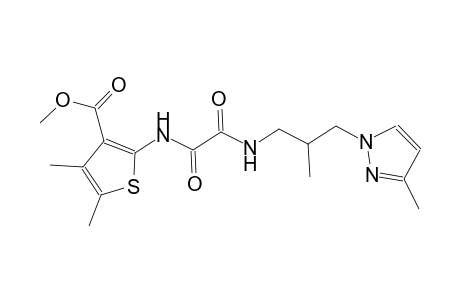 methyl 4,5-dimethyl-2-{[{[2-methyl-3-(3-methyl-1H-pyrazol-1-yl)propyl]amino}(oxo)acetyl]amino}-3-thiophenecarboxylate