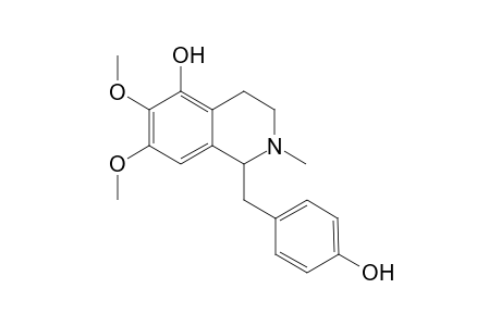 1-[4'-(Hydroxybenzyl]-2-methyl-6,7-dimethoxy-5-hydroxy-1,2,3,4-tetrahydro-isoquinoline