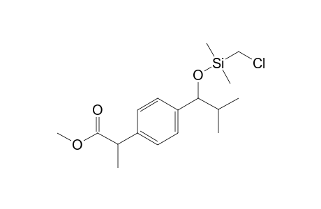 2-(4'-(1-hydroxy-2-methylpropyl)phenyl)propionic acid methylesterchloromethyldimethylsilyl ether