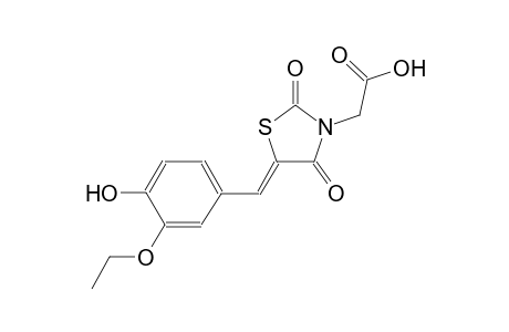 [(5Z)-5-(3-ethoxy-4-hydroxybenzylidene)-2,4-dioxo-1,3-thiazolidin-3-yl]acetic acid