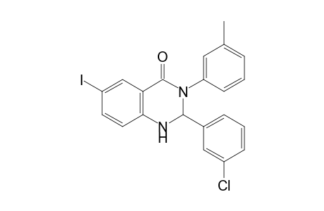 2-(3-Chlorophenyl)-6-iodanyl-3-(3-methylphenyl)-1,2-dihydroquinazolin-4-one