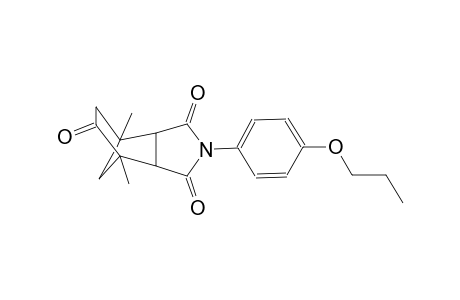 (3aR)-4,7-dimethyl-2-(4-propoxyphenyl)tetrahydro-1H-4,7-methanoisoindole-1,3,5(2H,4H)-trione