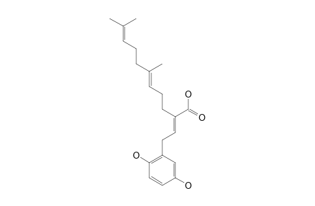 GANOMYCIN-B;2-[2-(2,5-DIHYDROXY-PHENYL)-ETHYLIDEN]-6,10-DIMETHYL-UNDECA-5,9-DIENE-ACID