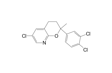 2H-Pyrano[2,3-b]pyridine, 6-chloro-2-(3,4-dichlorophenyl)-3,4-dihydro-2-methyl-