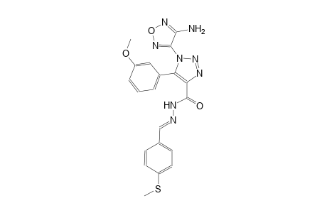 1-(4-amino-1,2,5-oxadiazol-3-yl)-5-(3-methoxyphenyl)-N'-{(E)-[4-(methylsulfanyl)phenyl]methylidene}-1H-1,2,3-triazole-4-carbohydrazide
