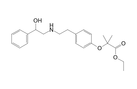 Ethyl esters of the (??)-2-[4-[2-(2-phenyl-2-hydroxyethylamino)ethyl]phenoxy]-2-methylpropionic acid