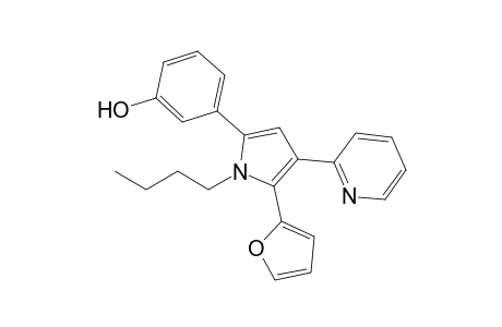 3-[1-butyl-5-(2-furanyl)-4-(2-pyridinyl)-2-pyrrolyl]phenol