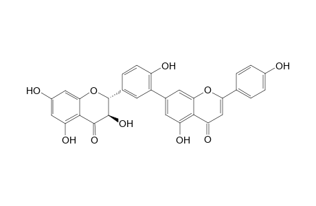 1-[4-Oxo-3,5,7-trihydroxy-2,3-dihydro-4H-benzopyran-2-yl]-3-[4-oxo-5-hydroxy-2-(p-hydroxyphenyl)-4H-benzopyran-7-yl]-4-hydroxybenzene