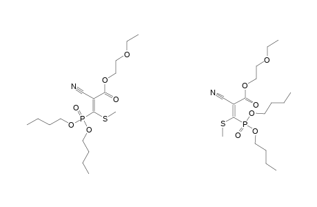 ETHOXYETHYL-2-CYANO-3-METHYLTHIO-3-(DI-N-BUTOXYPHOSPHONYL)-ACRYLATE