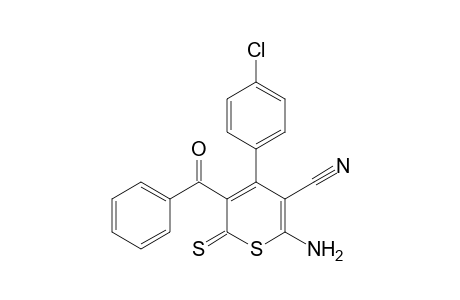 2-Amino-5-benzoyl-4-(4-chlorophenyl)-6-sulfanylidene-3-thiopyrancarbonitrile
