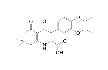 Acetic acid, 2-[[2-[2-(3,4-diethoxyphenyl)acetyl]-5,5-dimethyl-3-oxo-1-cyclohexenyl]amino]-