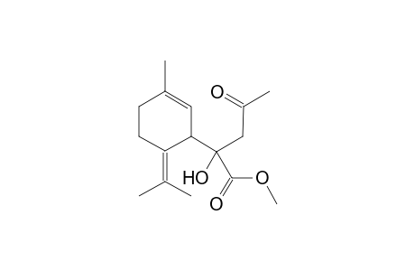 Methyl 2-[5-methyl-2-isopropylidene-cyclohex-5-en-1-yl]-2-hydroxy-4-oxopentanoate