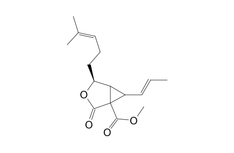 1-Oxo-3.beta.-(4-methyl-3-pentenyl)-4a-carbomethoxy-4-prop-1-en-1-yl-1,3,3a,4a-tetrahydrocyclopropa[c]furan