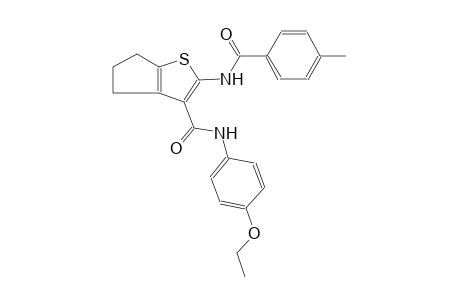 4H-cyclopenta[b]thiophene-3-carboxamide, N-(4-ethoxyphenyl)-5,6-dihydro-2-[(4-methylbenzoyl)amino]-