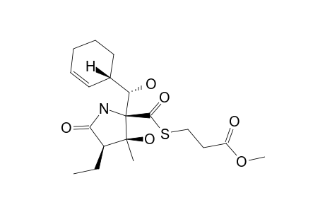 3-[[(2R,3S,4R)-2-[(S)-[(1S)-1-cyclohex-2-enyl]-hydroxy-methyl]-4-ethyl-3-hydroxy-5-keto-3-methyl-pyrrolidine-2-carbonyl]thio]propionic acid methyl ester