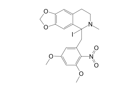 N-Methyl-1-[2'-nitro-3',5'-dimethoxybenzyl]-6,7-(methylenedioxy)-3,4-dihydroisoisoquinolin-1-yl iodide