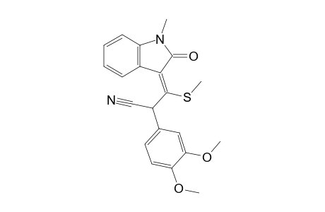 3-[2-Cyano-2-(3,4-dimethoxyphenyl)-1-methylthio]ethylidene-2,3-dihydro-1-methyl-2-oxoindole