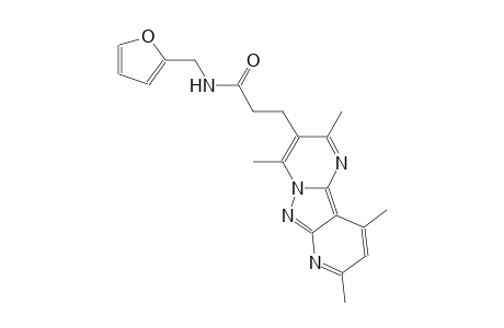 pyrido[2',3':3,4]pyrazolo[1,5-a]pyrimidine-3-propanamide, N-(2-furanylmethyl)-2,4,8,10-tetramethyl-
