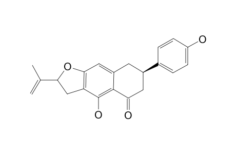 3'-DEOXYISOZYGOLONE_A;8-HYDROXY-3-(4'-HYDROXYPHENYL)-(2''-PROPENYL-2'',3''-DIHYDROFURAN)-[4''.5'':6.7]-TETRALONE