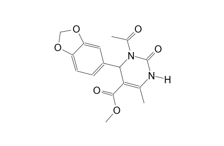 5-pyrimidinecarboxylic acid, 1-acetyl-6-(1,3-benzodioxol-5-yl)-1,2,3,6-tetrahydro-4-methyl-2-oxo-, methyl ester