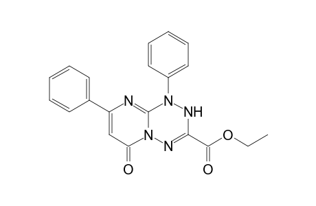 6-keto-1,8-diphenyl-4H-pyrimido[1,2-b][1,2,4,5]tetrazine-3-carboxylic acid ethyl ester