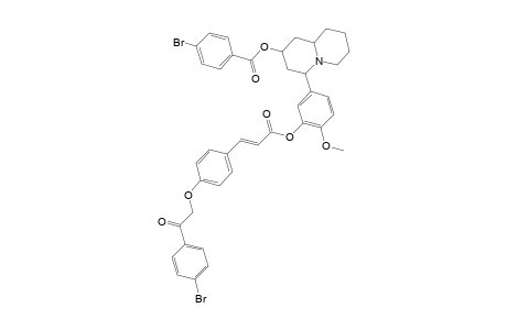 4-(3-[((2E)-3-(4-[2-(4-Bromophenyl)-2-oxoethoxy]phenyl)-2-propenoyl)oxy]-4-methoxyphenyl)octahydro-2H-quinolizin-2-yl 4-bromobenzoate