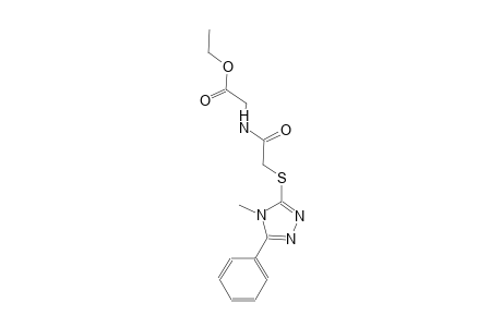 ethyl ({[(4-methyl-5-phenyl-4H-1,2,4-triazol-3-yl)sulfanyl]acetyl}amino)acetate