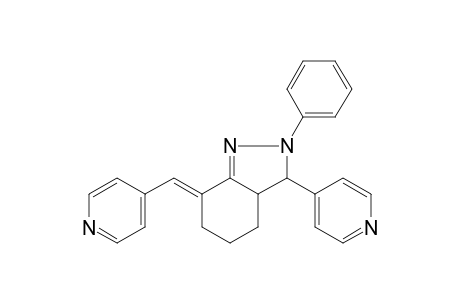 2-Phenyl-3-pyridin-4-yl-7-(pyridin-4-ylmethylidene)-3,3a,4,5,6,7-hexahydro-2H-indazole