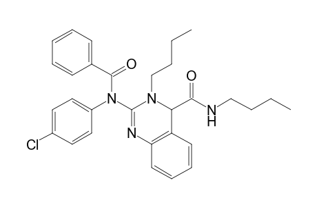 2-[Benzoyl-(4-chloro-phenyl)-amino]-3-butyl-3,4-dihydro-quinazoline-4-carboxylic acid butylamide