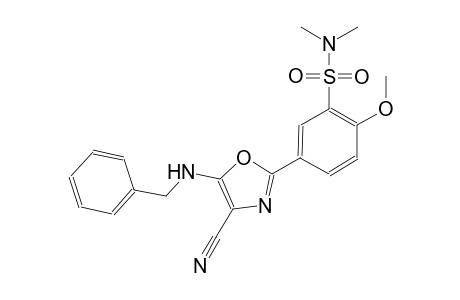 benzenesulfonamide, 5-[4-cyano-5-[(phenylmethyl)amino]-2-oxazolyl]-2-methoxy-N,N-dimethyl-