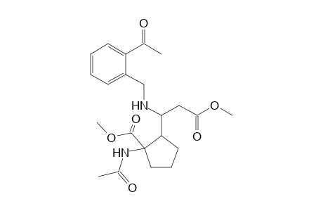 Methyl 1-(acetylamino)-2-{[2'-acetyl(benzyl)amino]-3-methoxy-3-oxopropyl}-cyclopentane-1-carboxylate