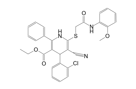 ethyl 4-(2-chlorophenyl)-5-cyano-6-{[2-(2-methoxyanilino)-2-oxoethyl]sulfanyl}-2-phenyl-1,4-dihydro-3-pyridinecarboxylate