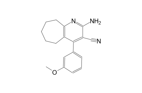 2-amino-4-(3-methoxyphenyl)-6,7,8,9-tetrahydro-5H-cyclohepta[b]pyridine-3-carbonitrile