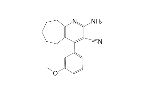 2-amino-4-(3-methoxyphenyl)-6,7,8,9-tetrahydro-5H-cyclohepta[b]pyridine-3-carbonitrile