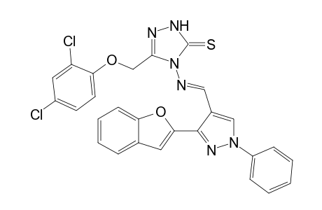 4-((3-(Benzofuran-2-yl)-1-phenyl-1H-pyrazol-4-yl)methyleneamino)-5-((2,4-dichlorophenoxy)methyl)-2H-1,2,4-triazole-3(4H)-thione