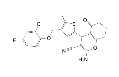 2-amino-4-{4-[(2-chloro-4-fluorophenoxy)methyl]-5-methyl-2-thienyl}-5-oxo-5,6,7,8-tetrahydro-4H-chromene-3-carbonitrile