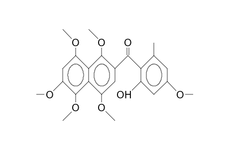 2-(2-Hydroxy-4-methoxy-6-methyl-benzoyl)-1,4,5,6 ,8-pentamethoxy-naphthalene