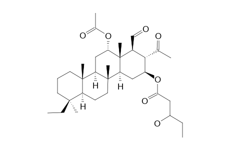 12-ALPHA-ACETOXY-16-BETA-(3'-HYDROXYPENTANOYLOXY)-20,24-DIMETHYL-24-OXOSCALARAN-25-AL