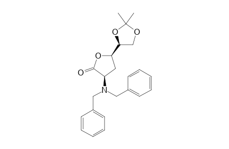 2(S)-(N,N-DIBENZYLAMINO)-4(S)-(1,3-DIOXA-2,2-DIMETHYLCYCLOPENT-5(R)-YL)-1-OXOTETRAHYDROFURAN