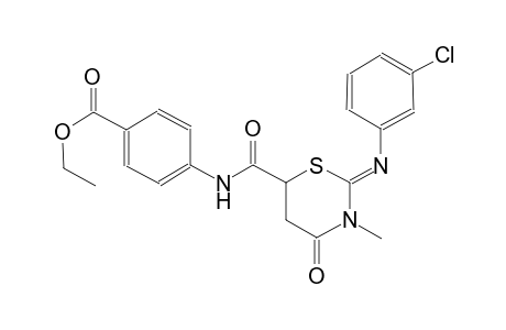benzoic acid, 4-[[[(2Z)-2-[(3-chlorophenyl)imino]tetrahydro-3-methyl-4-oxo-2H-1,3-thiazin-6-yl]carbonyl]amino]-, ethyl ester