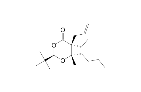 (2R,5S,6S)-5-allyl-5-ethyl-6-butyl-2-t-butyl-6-methyl-1,3-dioxan-4-one