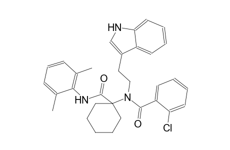 benzamide, 2-chloro-N-[1-[[(2,6-dimethylphenyl)amino]carbonyl]cyclohexyl]-N-[2-(1H-indol-3-yl)ethyl]-