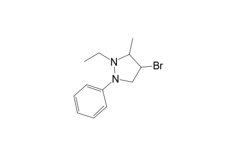 4-Bromo-2-ethyl-3-methyl-1-phenylpyrazolidine