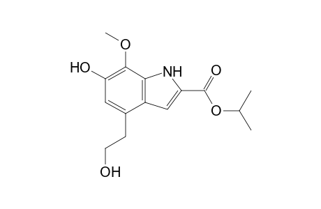 6-Hydroxy-4-(2-hydroxyethyl)-7-methoxy-1H-indole-2-carboxylic acid isopropyl ester