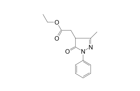2-(5-keto-3-methyl-1-phenyl-4H-pyrazol-4-yl)acetic acid ethyl ester