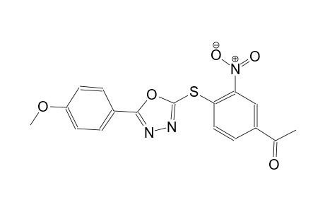 1-(4-{[5-(4-methoxyphenyl)-1,3,4-oxadiazol-2-yl]sulfanyl}-3-nitrophenyl)ethanone