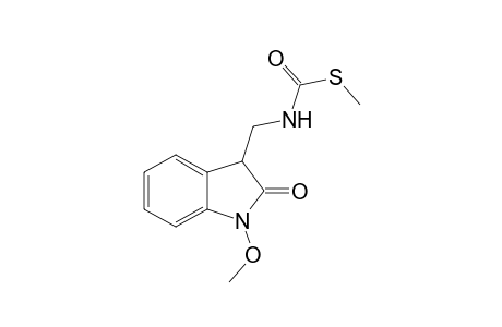 S-Methyl 1-methoxy-2,3-dihydro-3-(aminomethyl)-2-oxo-indole-thiocarbamate